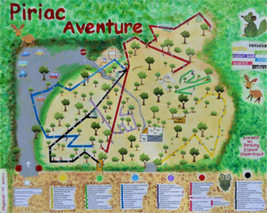 Plan du parc : nos parcours aventure